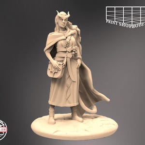 Miniatura de Alquimista Demoníaca | Miniatura de Alquimista Demoníaca Femenina | Personaje Heroico | Juegos de rol de mesa como D&D o Pathfinder | 28 mm