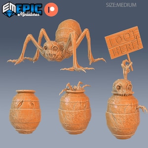 Miniatura di anfora Mimic | Miniatura di set di urne Mimic | per D&D 5e, Pathfinder e altri giochi di ruolo | 28 mm | EPIC Miniatures