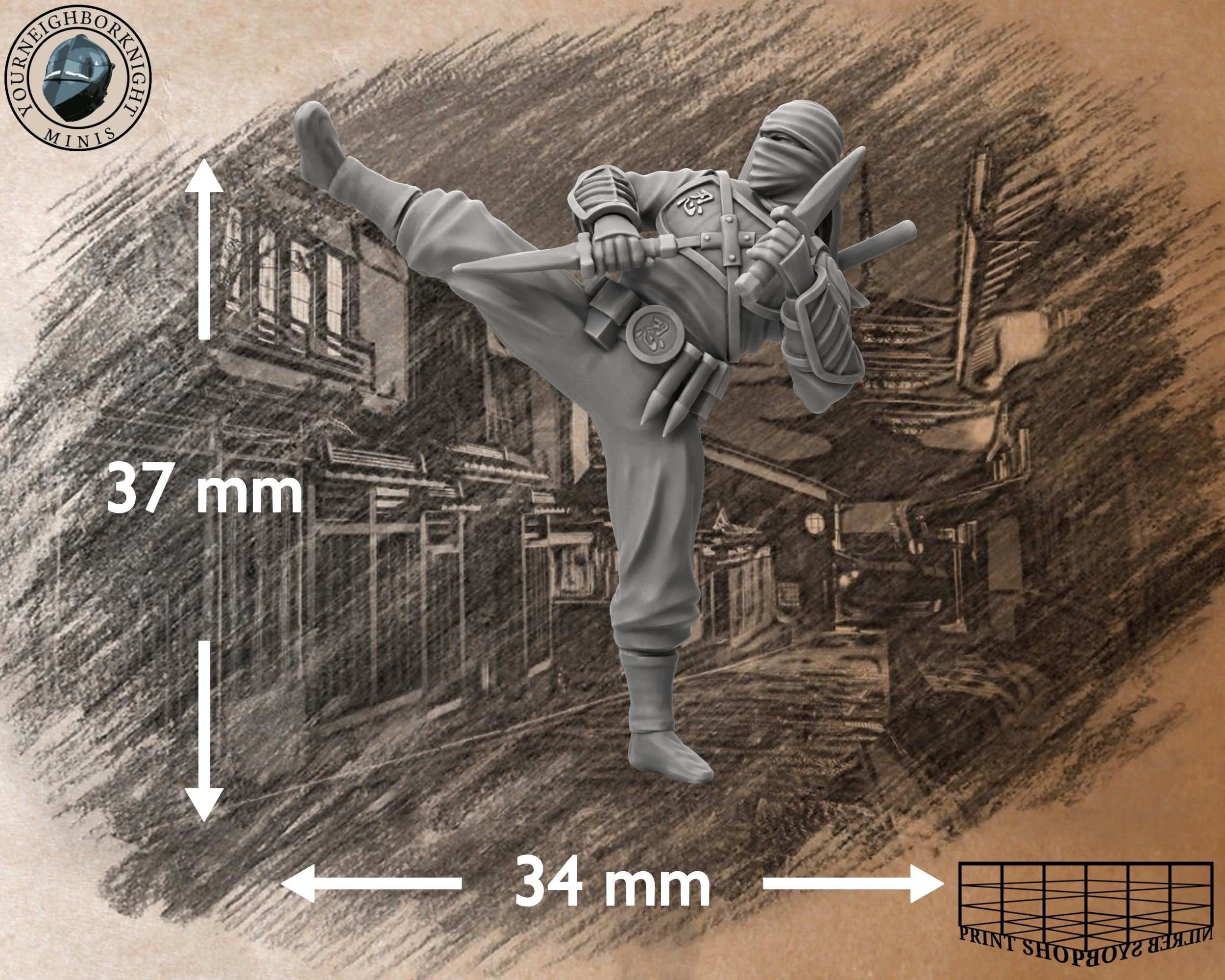 Ninja Special Forces Miniature Set | Bushido Armored Shinobi Miniature ...