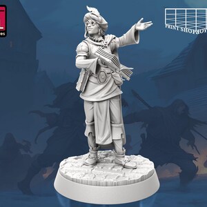Poet miniature | Entertainer Apprentice Figure | Heroic Character | Frost City Encounters | for D&D 5e, Pathfinder and other RPG&#39;s | 32mm