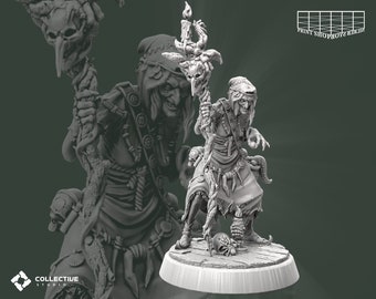 Ghastly Vettel Miniature | Swamp Hag Figure | Iconic Monsters | Forest Encounters | for D&D 5e, Pathfinder and other RPG&#39;s | 32mm | 75mm
