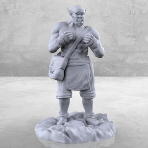 Orc Monk Miniature | Orc Monk Miniature | Heroic Character | Tabletop RPGs like D&D or Pathfinder | 28mm