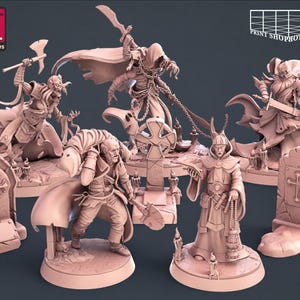 Cemetery Set Miniature | Graveyard Set Miniature | Undead Horde | STL Miniatures | 32mm | for modern tabletop games