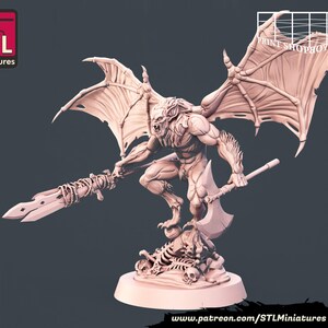 Vampire | Vampire Set | Tabletop Miniatures | STL Miniatures | 32mm | for RPGs like D&D or Pathfinder Winged Vampire