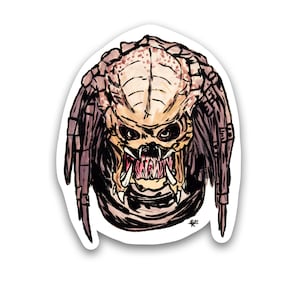 Predator horror movie monster sticker