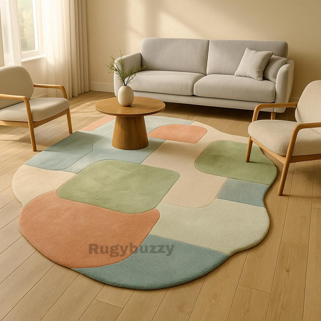 Morden Design Hand Tufted Living Room Rug Muted Rug for Luxury ...