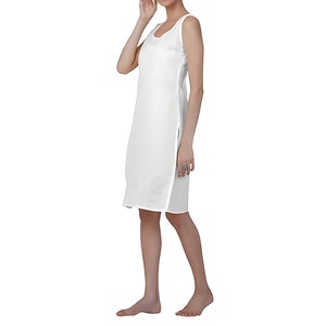 White Color Inner Slips for Chikankari Kurti, Women Cotton Long Camisole Slips, Women Inner Slips. image 5