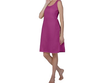 Purple Color Inner Slips for Chikankari Kurti, Women Cotton Long Camisole Slips, Women Inner Slips.