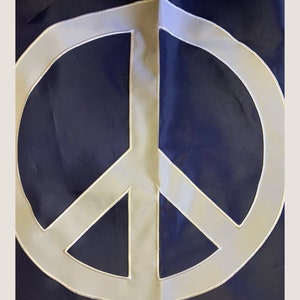 Embroidered Peace Flag: Sewn USA Flag, 3x5ft, Brass Grommets