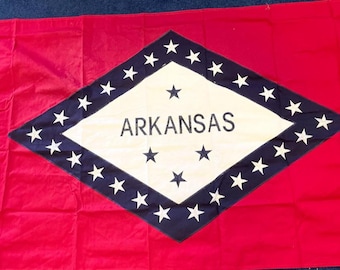 Arkansas state flag sewn embroidered 600D thick material synthetic cotton with brass and grommets