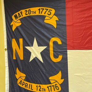 North Carolina 3x5ft, 4x6ft and 5x8ft polyester PRINTED flag with brass  and grommets