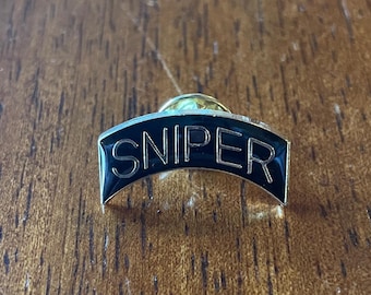Sniper pin hand stamped brooches pin