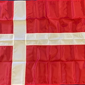 3x5ft Denmark country flag nylon sewn embroidered with brass and grommets