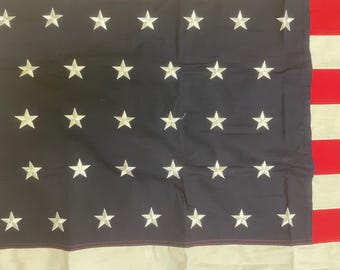 USA cotton 32 stars sewn embroidered; and synthetic cotton brass grommets limited stocks
