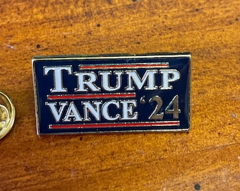 Trump Vance 2024 flag and pin  cloisonné pin hand stamped and baked finished lapel pin variations of Trump and Republicans pin