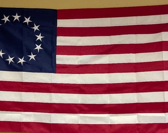Betsy Ross 1776 Flag: Embroidered Polyester, 4x6 Ft, Indoor