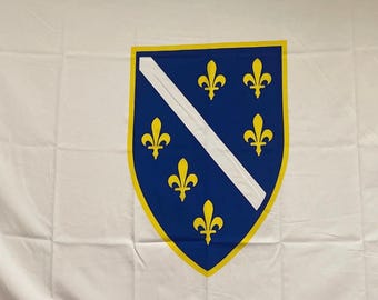 Bosnien und Herzegowina Flagge 100 x 150 cm: Pin aus bedrucktem Polyester mit Messingösen