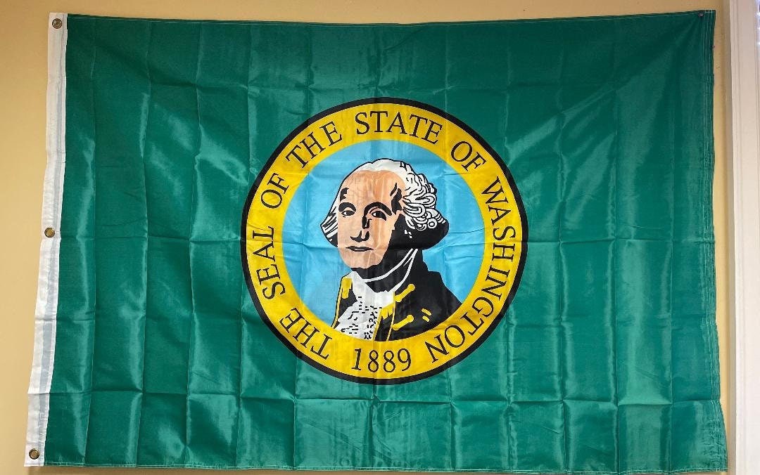 Washington State Flag 3x5ft Super Polyester Brass Grommets And washington-state-flag-3x5ft-super-polyester-brass-grommets-and