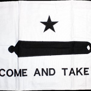 3X5FT and 16x24 inches Gonzales Come and take it cotton Sewn Embroidered flag with brass and grommets