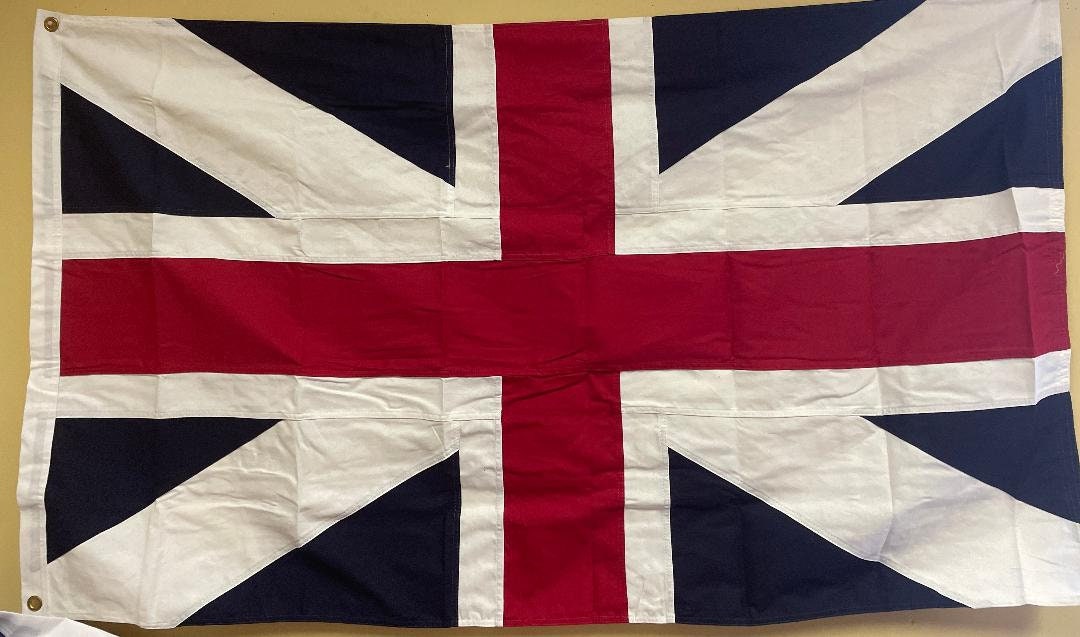 3x5ft Embroidered Union Jack Flag: Cotton Blend With Brass Grommets - Etsy