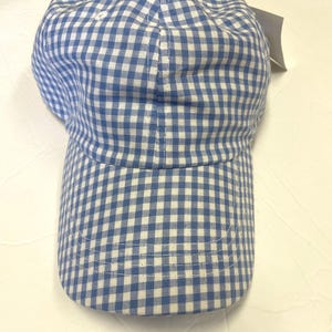 Gingham Cotton Hat: Lightweight Women&#39;s Cap