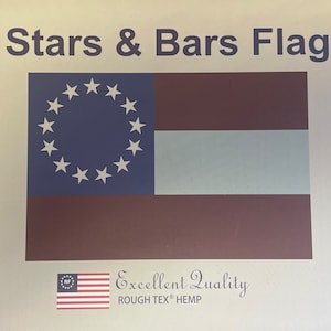 Stars and Bars 13, 11, and 7 stars Hemp  premium sewn embroidered flag with brass grommets