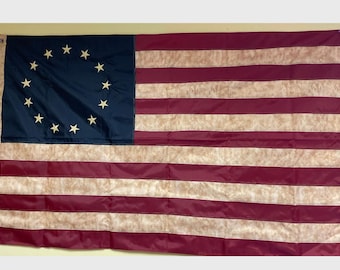 Betsy Ross 1776 Flag: Embroidered Polyester, 4x6 Ft, Indoor