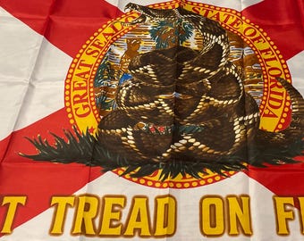 Dont tread on Florida flag 3x5ft and Florida state flag brass grommets oxford polyester fabric and Florida state Lapel Pin