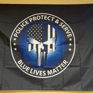 Blue Lives Matter Flag - USA Police Flag 3x5ft