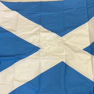 Scotland Cross 3x5ft cotton sewn embroidered flag with brass and grommets