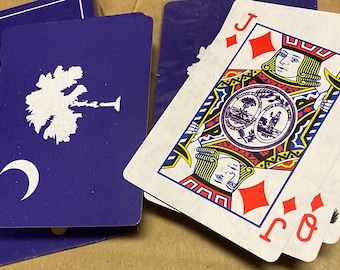Baraja completa de cartas con la bandera del estado de Carolina del Sur - Baraja completa de cartas plastificadas