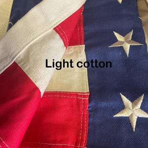 2x3ft and 3x5ft  USA tea stained vintage effect cotton sewn embroidered with brass grommets Pls leave a note which colors you preferred