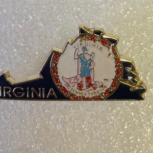 Virginia State Lapel pin and Virginia Sic Semper 1861-1865 2x3ft and 3x5ft  flags single  and double sided  brass grommets polyester fabric