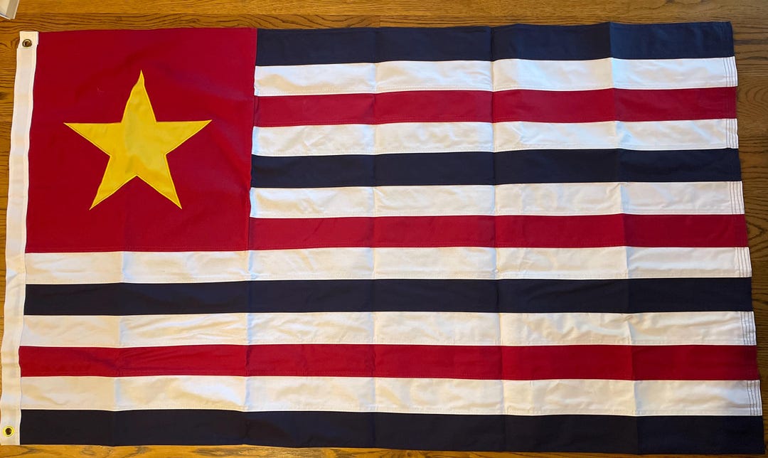 Republic Of Louisiana 3x5 Secession Flag – 1861-1865 State Stripes & Star, Woven Nylon, Multicolor