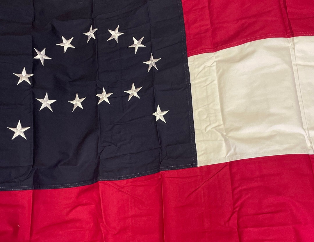 Robert E Lee HQ Cotton Flag Sewn Embroidered Stars & 2x3ft 3x5ft With