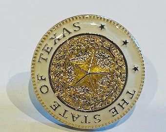 Texas state flag pin hand stamped cloisonné pin