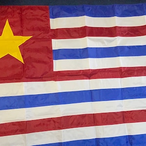 Old Louisiana (1861)  Republic sewn nylon flag 3x5ft  with brass & grommets flags   Made in the Year 1990&quot;s