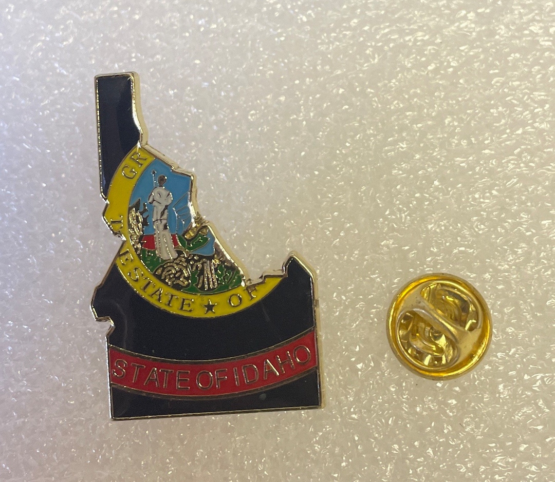 Idaho State Lapel Pin: Hand Stamped, Baked Finish - Etsy