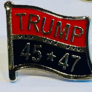 Trump & Vance  variations of our 45th,47th President  hand stamped and baked finished cloisonné pins