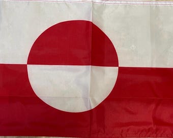 12”x18” inches Greenland printed boat or 3x5ft  flag brass and grommets
