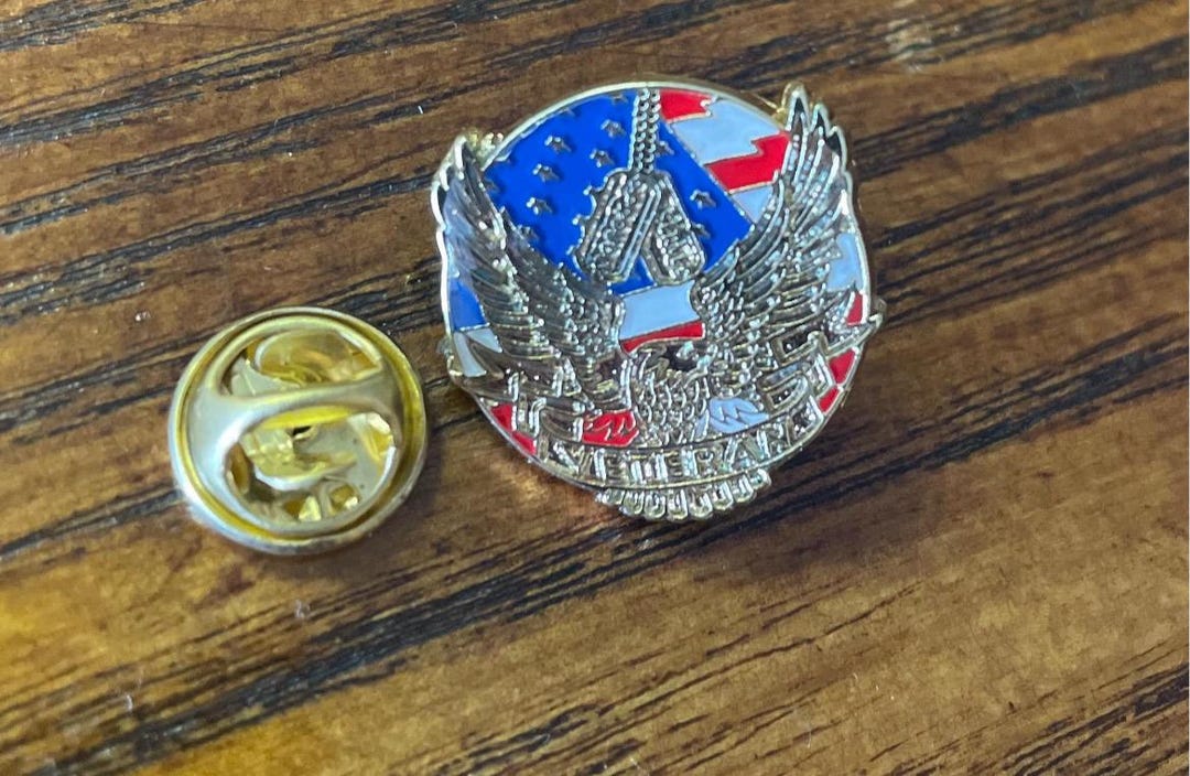 Kin In Service Pin Variations of the Veterans Service Pin Hand Stamped and Baked Finished ...