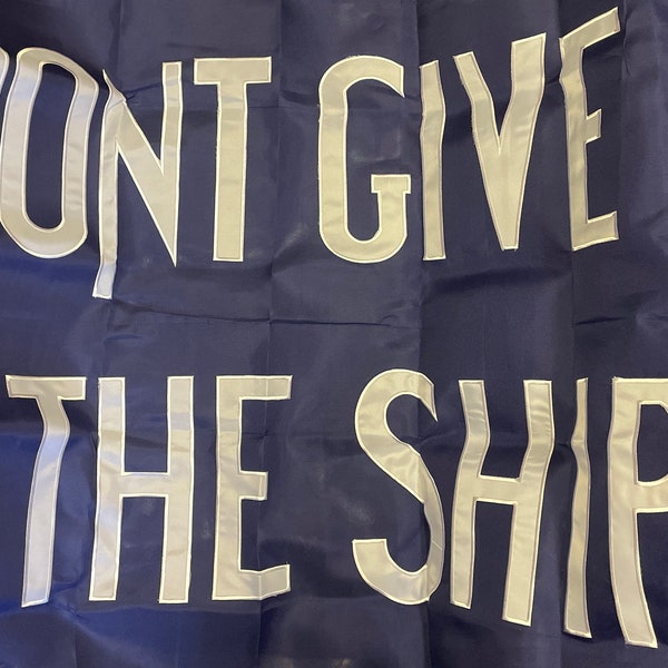 Embroidered Commodore Perry Flag: Sewn Nylon & Cotton