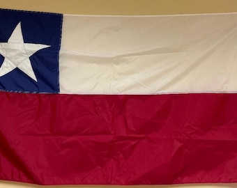 Chile Flags Sewn Embroidered Nylon 3x5ft with brass and grommets