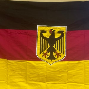 Germany Sewn Embroidered with Eagle 3x5ft cotton material with brass and grommets