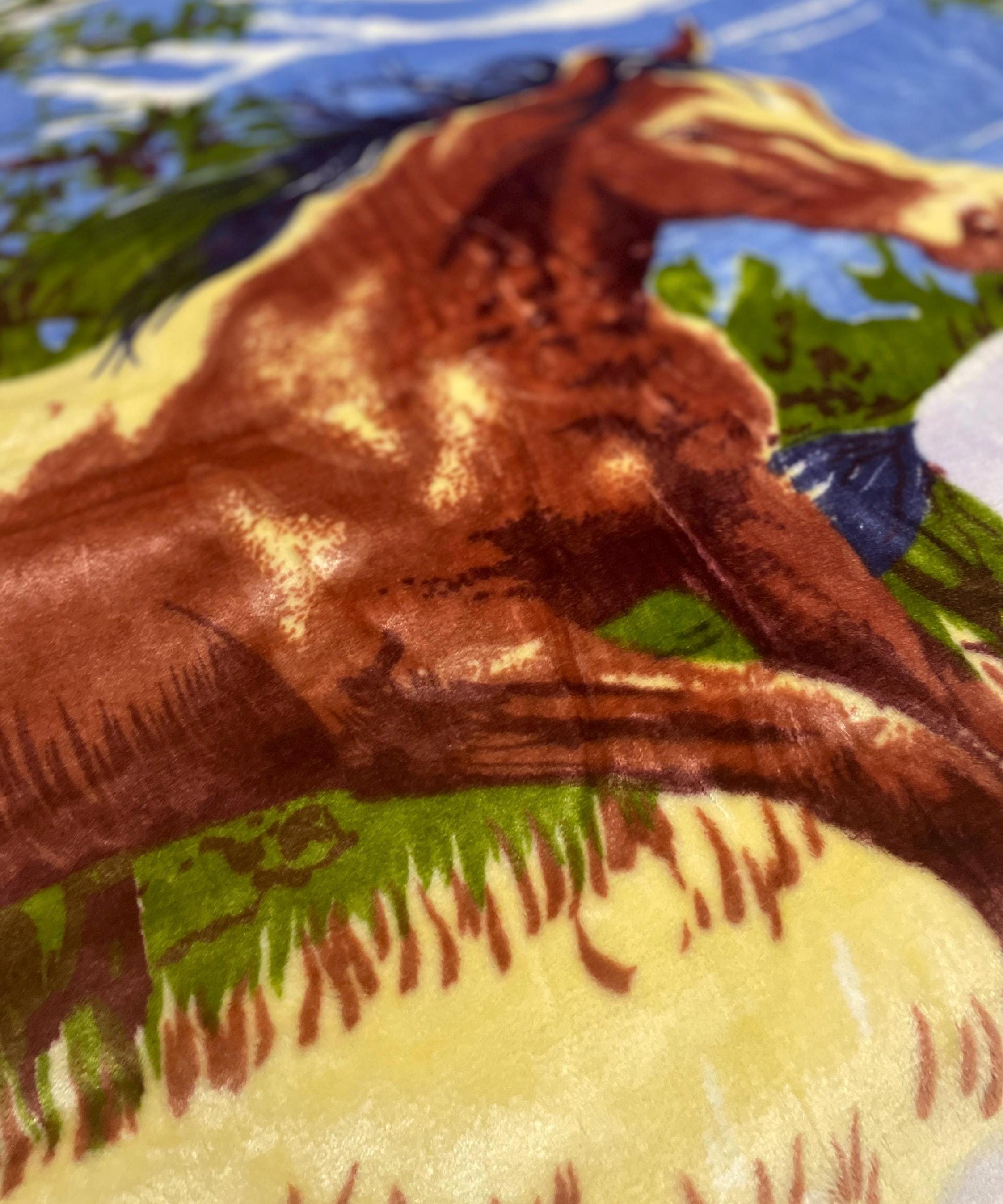 Horse Print Mink Blanket: King Size Soft Plush Throw (80”X96”) - Etsy