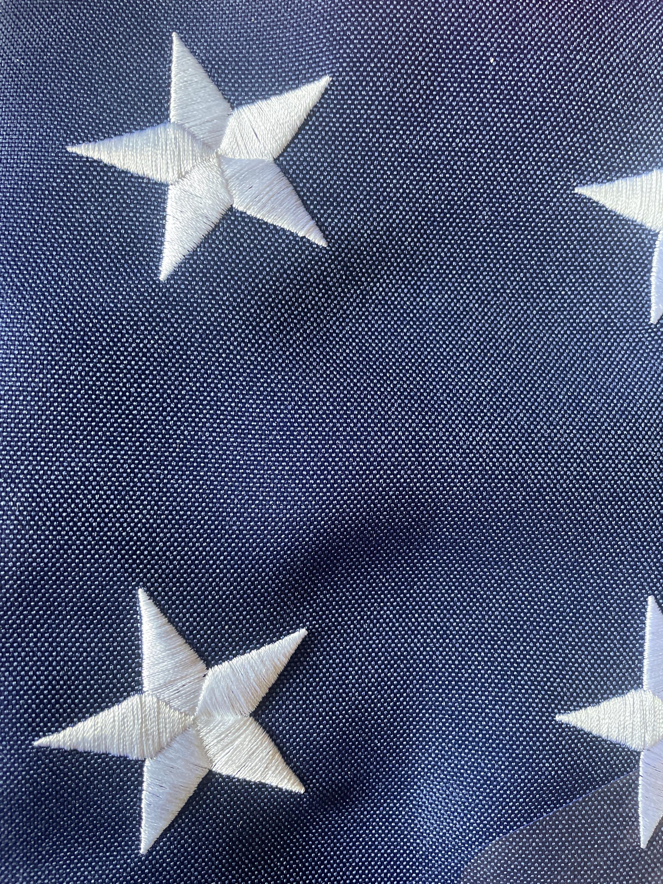48 Stars US Navy Jack Flag: Sewn Cotton, Embroidered (3x5ft)and