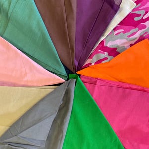 22x22inches cotton polyester fabric head warp assorted bandanas summer thin fabric
