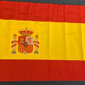 stocks limités drapeau d'Espagne sur mesure 3 x 1,5 m coton synthétique Espagne d'abord et drapeau de yacht d'Espagne variations de l'histoire de l'Espagne drapeau historique