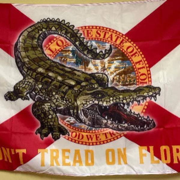 Dont tread on Florida flag 3x5ft and Florida state flag brass grommets oxford polyester fabric and Florida state Lapel Pin