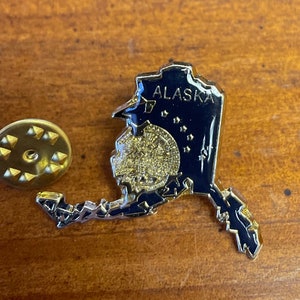 Pin de solapa del estado de Alaska: Pin de bandera esmaltado